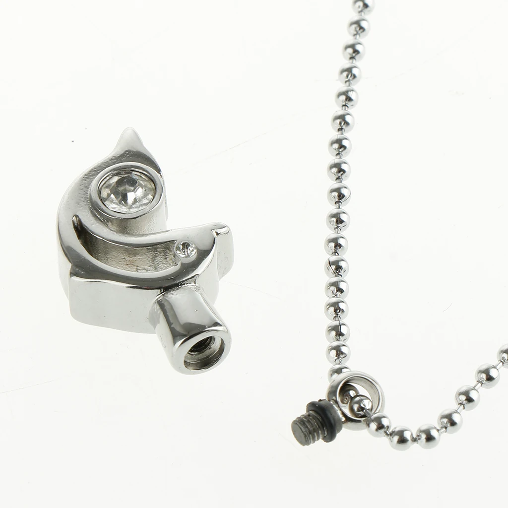 America Style Urn Ashes Locket Pendant Charm Necklace 316L Stainless Steel Tone Allergy-Free Durable Adjustable Necklace