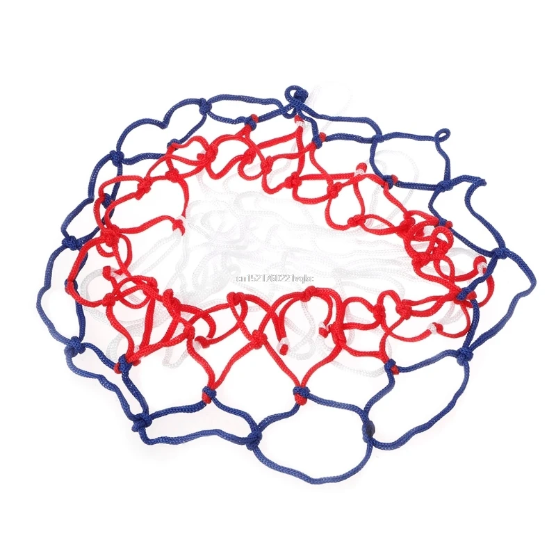 Универсальный 5 мм красный белый синий баскетбольная сетка нейлон обруч сетка для попадания мячом сетка