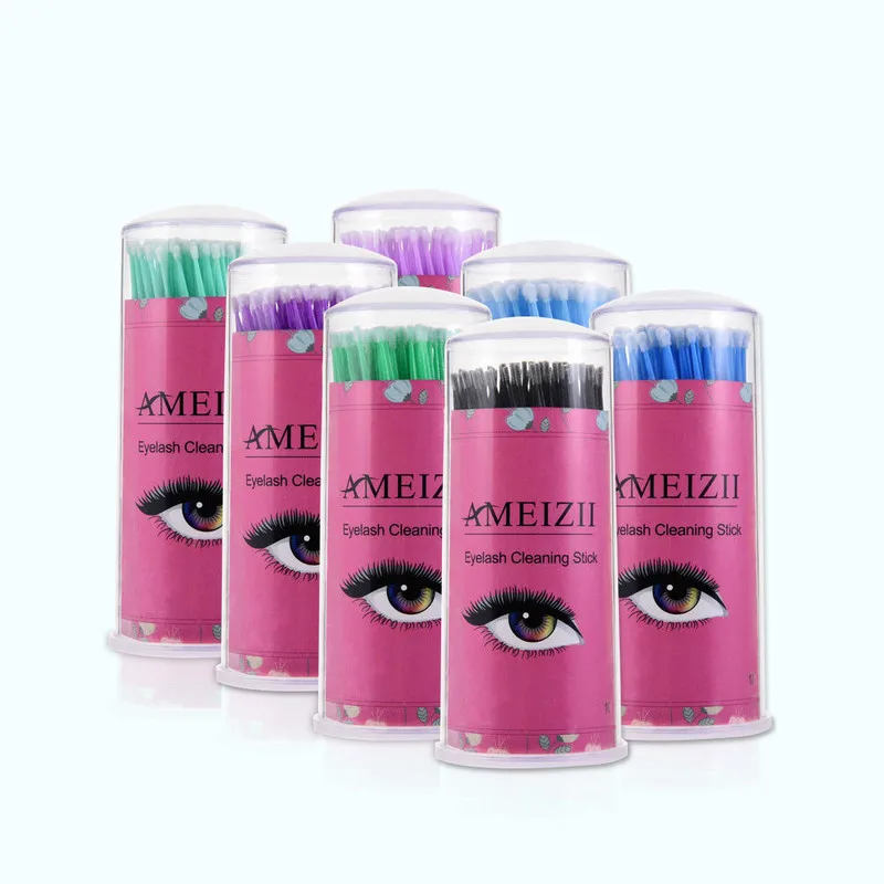 

Brushes Individual Applicators Mascara Removal Swabs Tools 100pcs / Bag Durable Micro Disposable Eyelash Extension Makeup