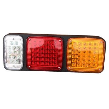 

2Pcs 24V Truck Trailer LED Rear Tail Lights Red Yellow White Stop Turn Signal Reverse Lamp