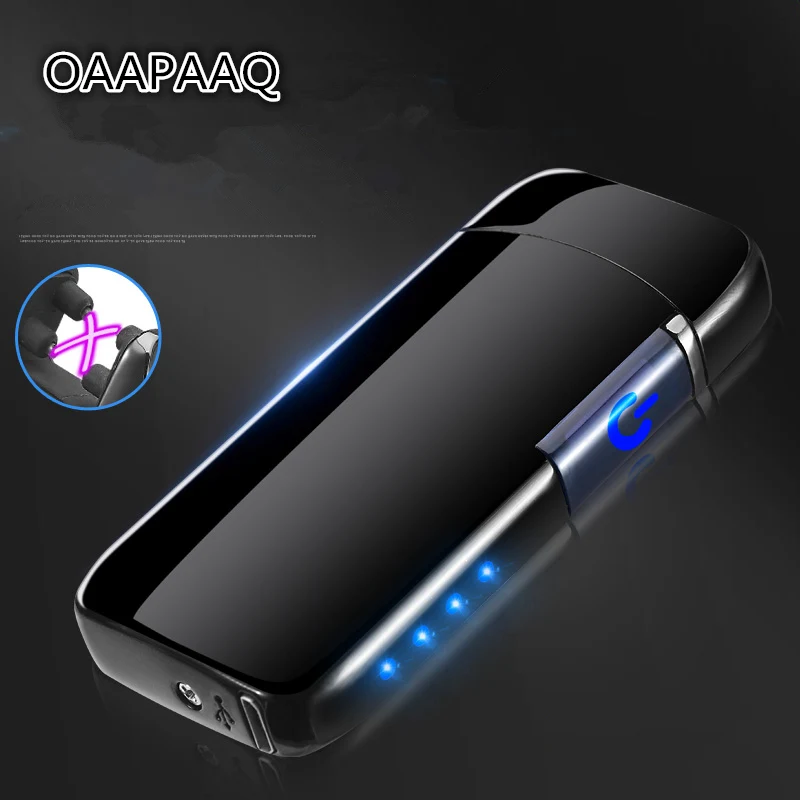

Inductive Double Arc USB Lighter Rechargeable Electronic LED Power Display Lighter Cigarette Plasma Palse Pulse Thunder Lighter