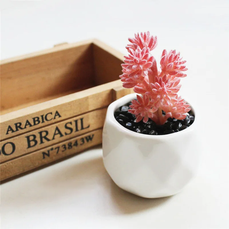 JAROWN Artificial Succulent Plant Bonsai Simulation Plastic Flower Wedding Home Room Desktop Placement Shop Window Display Decor (9)