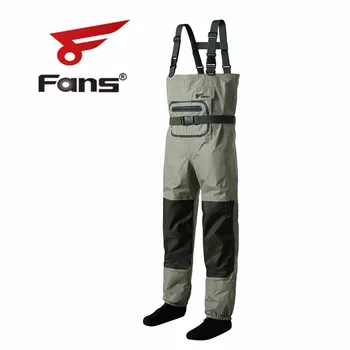 8 Fans Outdoor Fly Fishing Chest Waders Breathable Waterproof Fishing Stocking Foot Waders