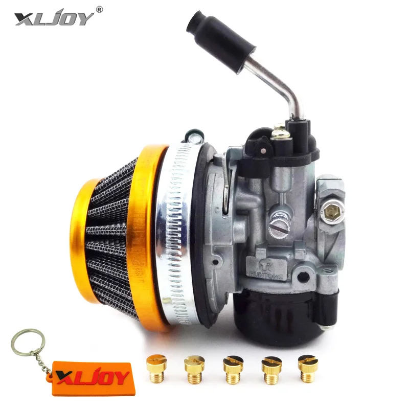 Гоночный Карбюратор Carb Gold 58 мм воздушный фильтр форсунки для 49cc 50cc 60cc 66cc 80cc 2