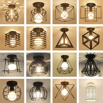 

American Ceiling Lamp Scandinavian Corridor Chandelier Aisle Lamp Balcony Fitting Room Study Iron Lamps