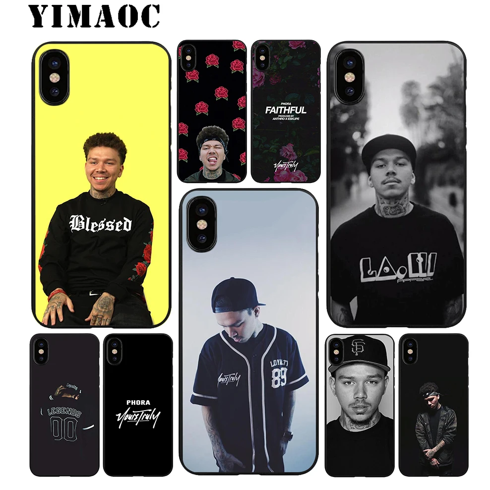 YIMAOC Phora Faithful Singer Soft TPU Black Silicone Case for iPhone X or 10 8 7 6 6S Plus 5 5S SE Xr Xs Max |