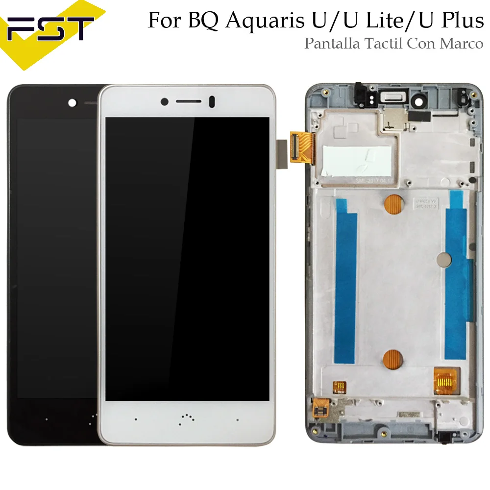 

For BQ Aquaris U plus/U Lite LCD Display+Touch Screen Assembly for bq u plus/u lite lcd digitizer with Frame Panel Tactil