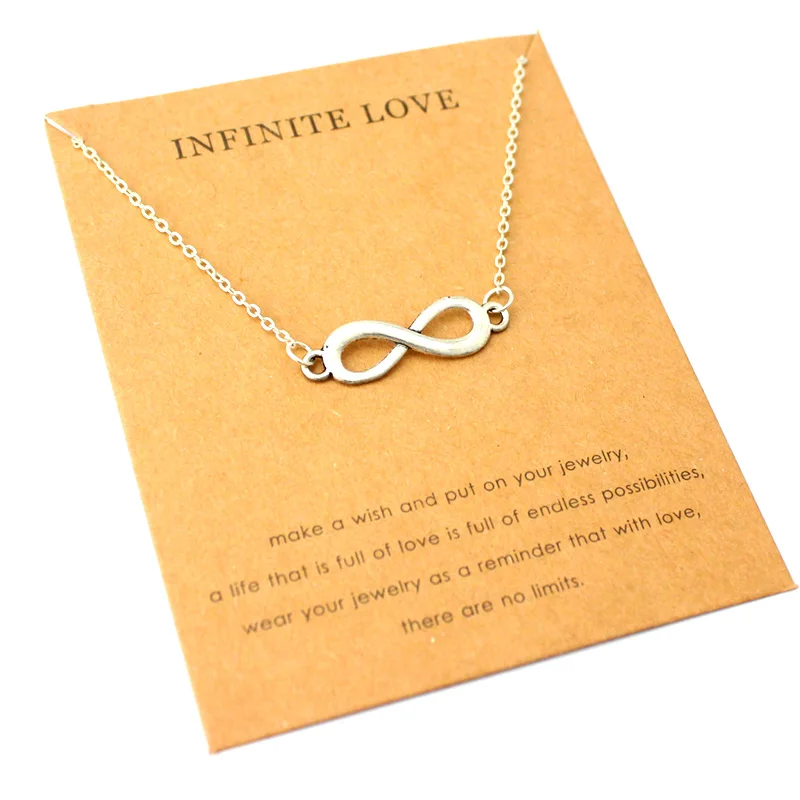 

Infinity Love Balance Pendants Silver Chain Necklaces Women Men Girl Unisex Fashion Trendy Jewelry Christmas Gift Drop Shipping