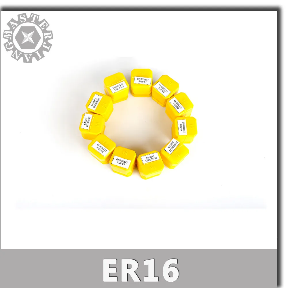 

ER16 Collet 11pcs/set for CNC Milling Lathe Tool and Spindle er16 Collet Chuck from 1mm to 10mm 0.1MM Precision.