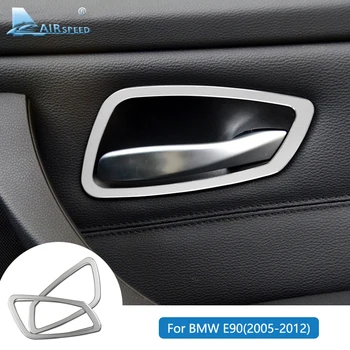 

Airspeed 4pcs for BMW E90 Accessories 2005-2012 BMW E90 Sticker Car Door Handle Frame Stickers for BMW E90 Interior Trim