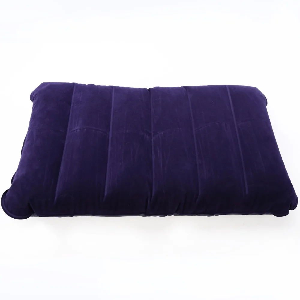 Дорожная воздушная подушка для отдыха темно-синяя надувная кровать защита головы шеи наружные подушки для лагеря 47x30 см автомобильный удобный матрас