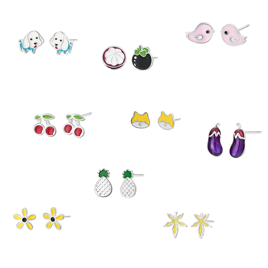 CHENGXUN Earrings Setd 3 Pairs/Set Stud Earrings for Women Girls Cute Earring Fashion Jewelry for Girls Students Kids Earrings
