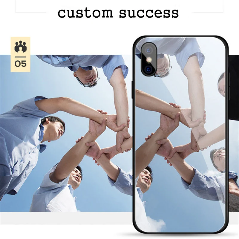 Personal CUSTOM Print Tempered Glass Phone Case for X XS XSMAX XR 8 8 Plus 7 7 Plus 66s 66s Plus DTY Design Photos Phone Capas108