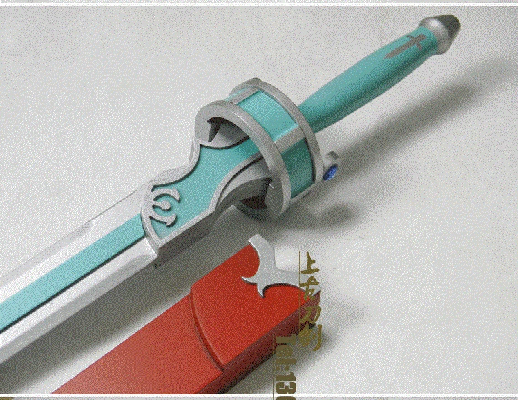 S0394アニメsao剣アートオンラインlambent光レイピアアスナ凶暴結城ターコイズブルーw レッドシース44 Lambent Light Sword Art Online Swordblue Sword Aliexpress