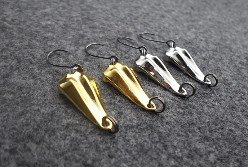 spoon fishing lures set metal fishing bait 2.2g spinnerbait Treble Hook hard lures drop ship