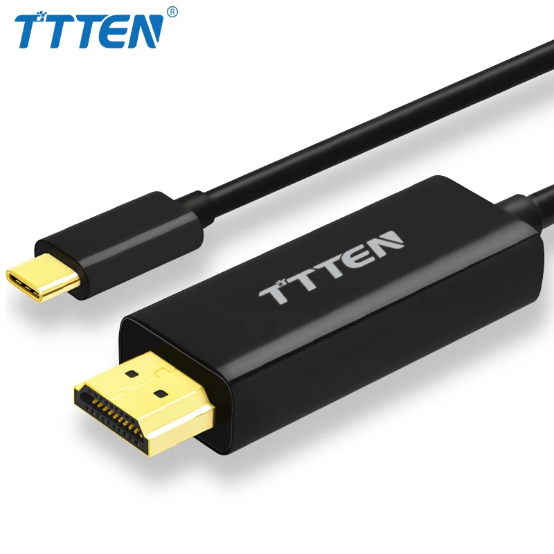 Ttten 1.8 м USB 3.1 Тип C к HDMI кабель Мужской 4 К для macBook Pro Huawei matebook Chromebook ноутбук |