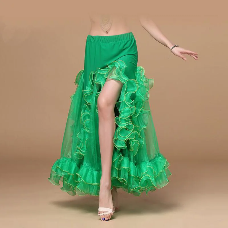 Hot sale side Split belly dancing Skirt Sexy stage performance Skirts for Women bellydance skirt