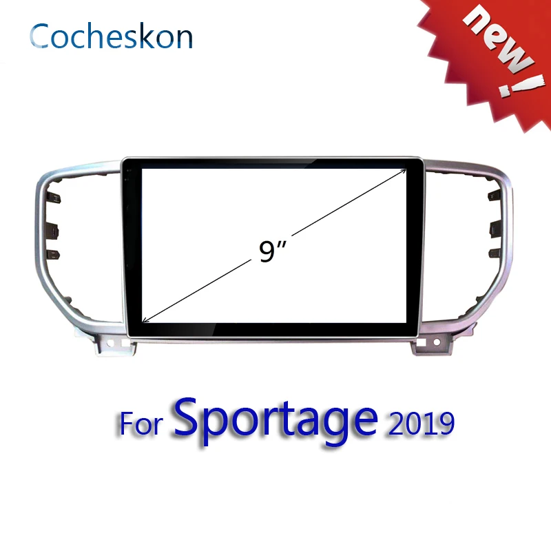 

autoestereo doble din for Kia Sportage 2019 9 inch radio car fascia frame double din for android touch screen installation