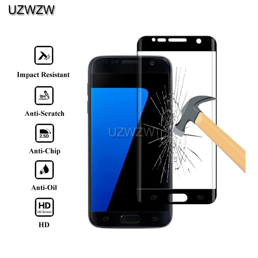 

3D Curved Full Coverage Tempered Glass For Samsung Galaxy S7 edge / S7 Full Cover Screen Protective Glass Film For Samsung S7