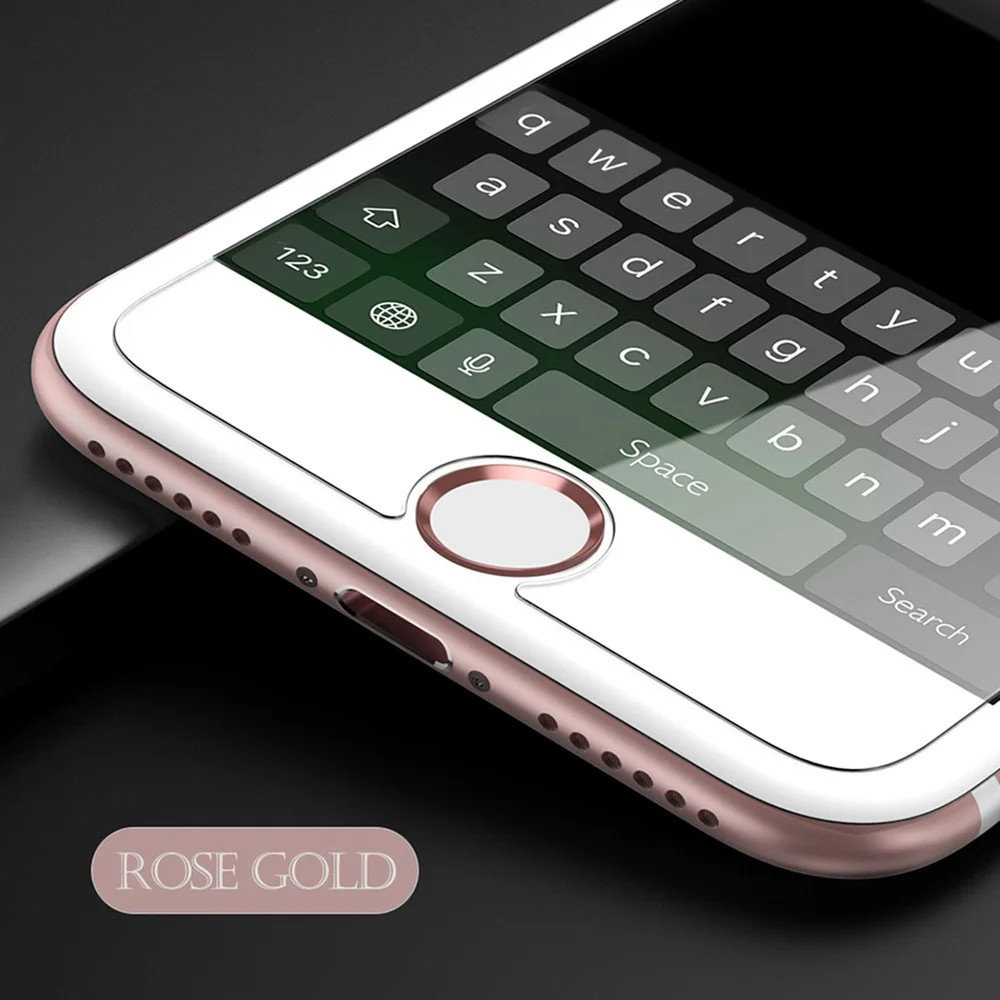1 шт., алюминиевая наклейка на кнопку «домой» Touch ID для apple iphone 5s se 6 6s plus 7 7 plus с функцией идентификации отпечатков пальцев - Цвет: Розовое золото