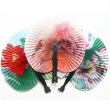 100 UNID Verano Del Arte Del Estilo Chino Plegable Abanicos De Papel para Eventos Del Banquete de Boda de Decoración Del Hogar Artesanía Mujeres Bailando Fan ZA1188