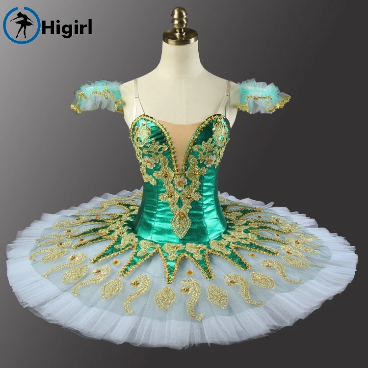 Shipping free! Green girl ballet  tutu  Sleeping Beauty tutu Ballerina Competition Professional Ballet Stage Costum  BT9134G