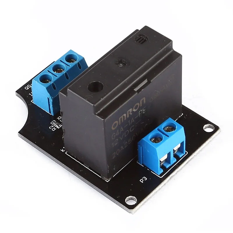 

12VDC 20A 250VAC 1 Channel G4A-1A-PE OMRON Solid State Relay Module For Arduino