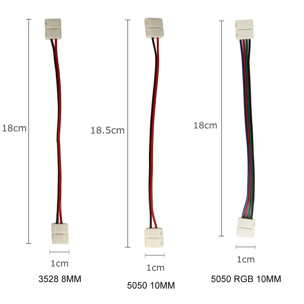 

1PCS RGB RGBW WS2811 2812 LED Strip Connector solderless PCB to PCB cable Adapter connector wire for 5050 5630 led strip light