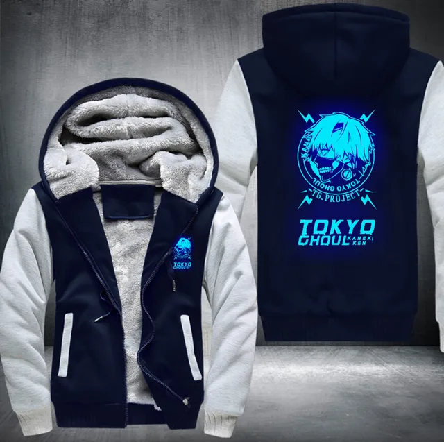 Tokyo Ghoul Luminous Jacket Sweatshirts Thicken Hoodie