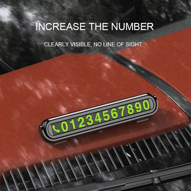 Hidden Phone Number Plate Sticker Night Light Perfumed ...