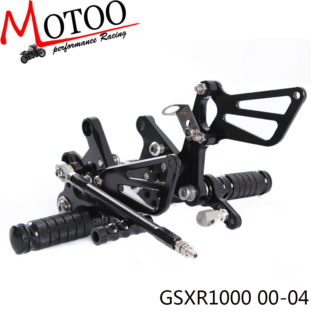 

Motoo - Full CNC Aluminum Motorcycle Adjustable Rearsets Rear Sets Foot Pegs For SUZUKI GSXR1000 2000-2004