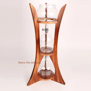 

10 cups Dutch coffee pot Water/Ice drip coffee maker with WOOD stand Ice coffee drip coffee brewer