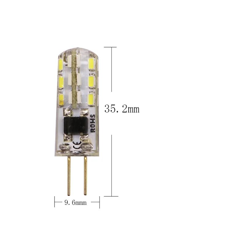 10x G4 светодиодный лампы 220 В/24 в пост SMD3014 2 Вт Светодиодный светильник 360 градусов угол луча силиконовый светодиодный для Люстра lamparas светильник