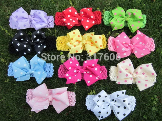 Xima MOQ 1 шт. 4''ribbon горошек волосы луки клей на крючком Банданы для мужчин Hairbands повязка Дети Женские аксессуары для волос