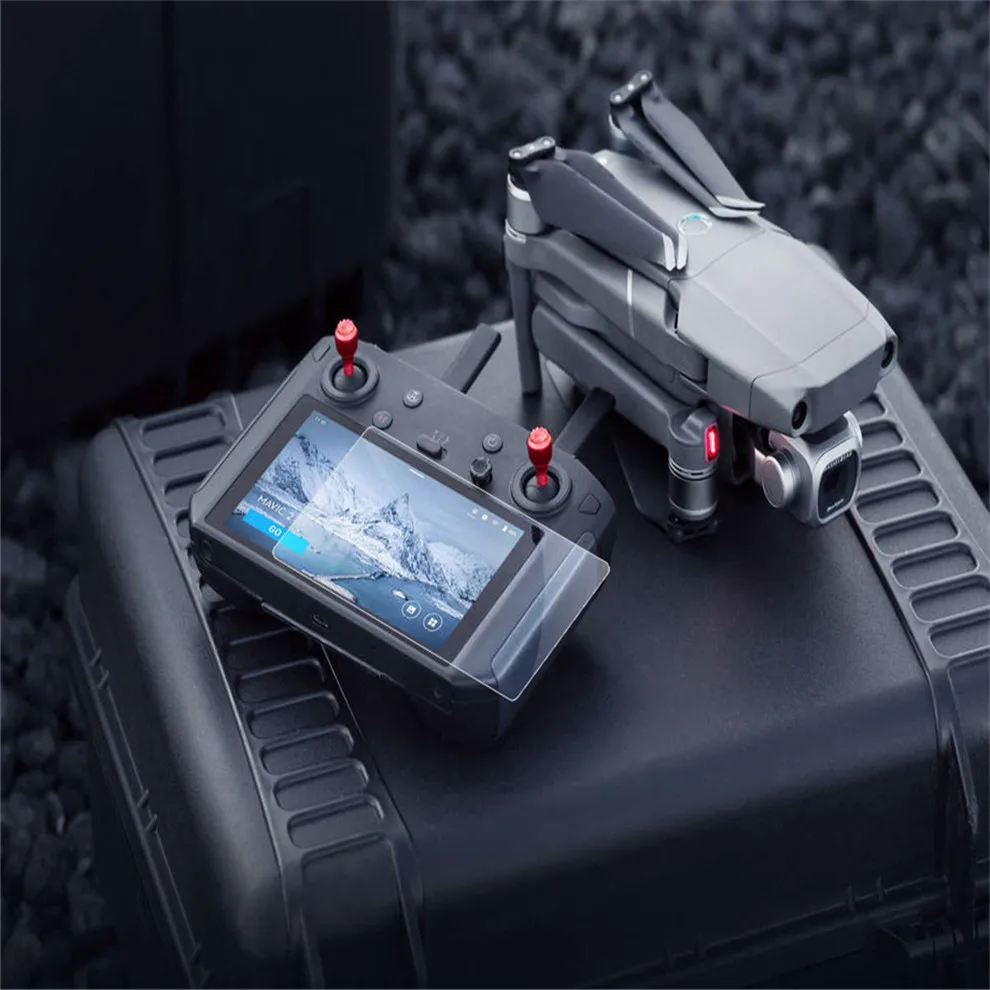 4-IN-1 Set DJI Smart Controller Metal Joysticks Protective Screen Film for Handle Thumb Rocker forDJI Mavic 2 Pro & Zoom Control-13