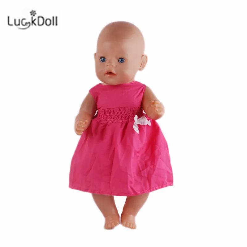 Luckdoll мода лето новое платье для 43 см куклы лучшие подарки