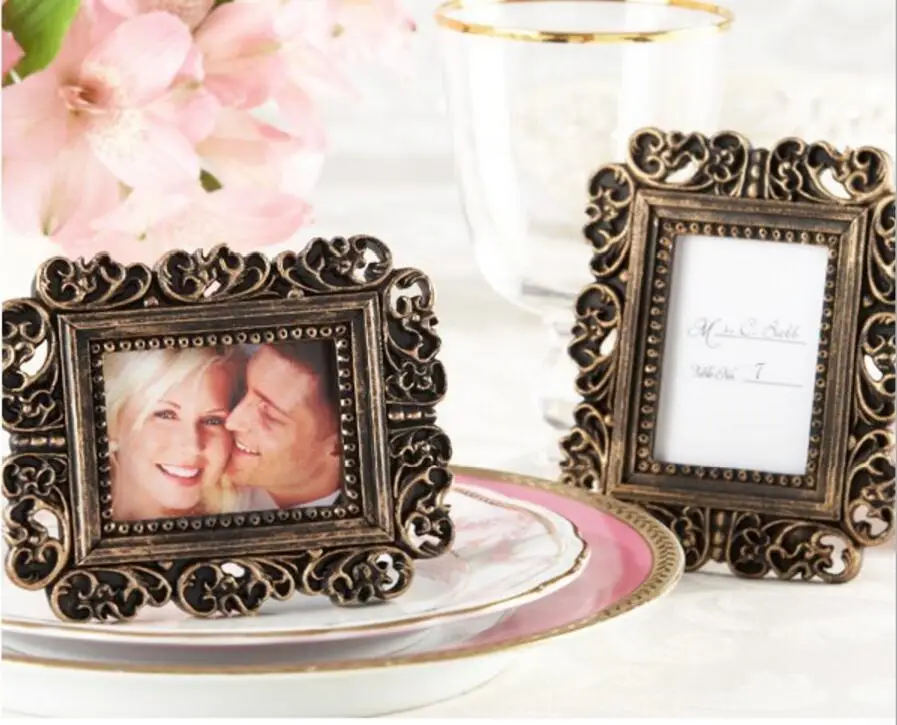 10pcs Mini Retro Baroque Photo Frame For Wedding Baby Shower Party