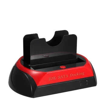 

HDD Docking Station Dual Hard Disk Drive Docking Station Base for 2.5 Inch 3.5 Inch IDE/SATA USB 2.0 External Storage