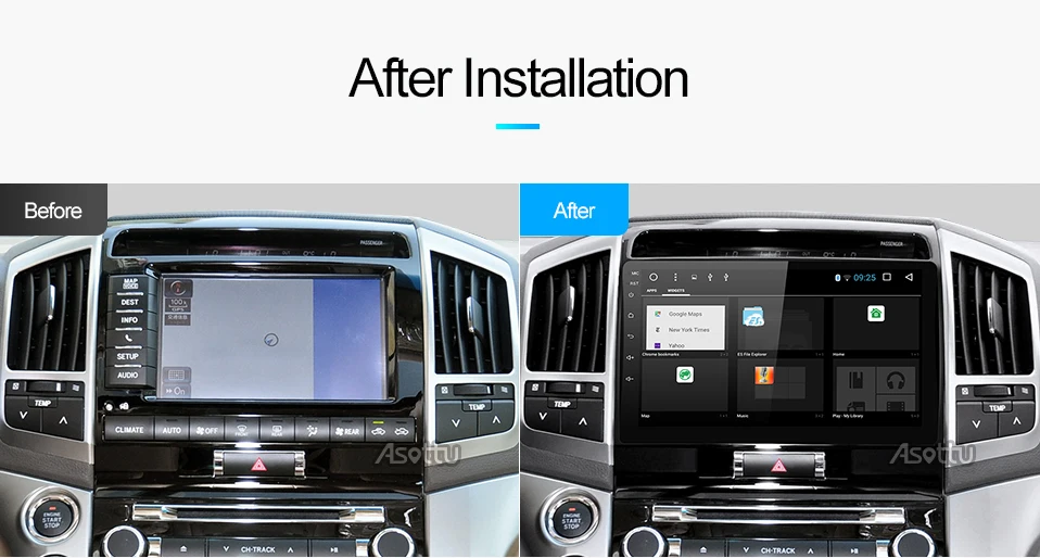 Excellent Asottu MKLZ1081 Android 8.1 Car DVD Player for toyota Land Cruiser Octa Core Car DVD GPS Navigation palyer Car Radio Multimedia 1