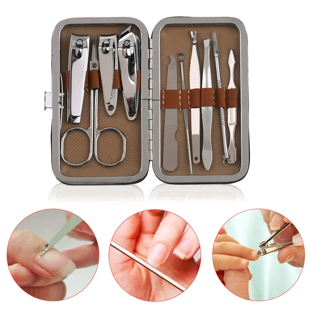 Harga 10 Buah Set Stainless Steel Universal Rumah Kantor Manicure Set Gunting Kuku Cleaner Grooming Kit Alat Perawatan Kuku Set Kuku Akses Online 10 Buah Set Stainless Steel Universal Rumah Kantor Manicure Set Gunting Kuku Cleaner Grooming Kit Alat Perawatan Kuku Set Kuku Akses