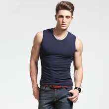 Летние брендовые Новые мужские топы на бретелях Повседневный жилет из хлопка Бодибилдинг Фитнес Мужская майка Джерси