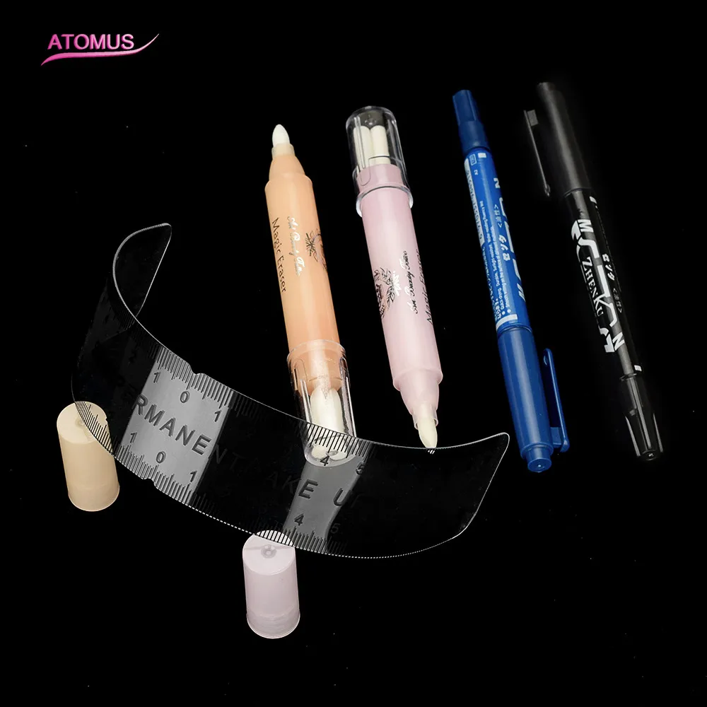 

Eyebrow Embroidery Eyebrow Pencil Semi-Permanent Fog Eyebrow Line Pen Erase Tattoo Pattern Pen Positioning Ruler TattooTools Set