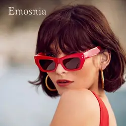 Сексуальные маленькие солнечные очки с заклепками для Для женщин Квадратные Солнцезащитные очки UV400 Goggle Открытый 2019 новый кадр красный