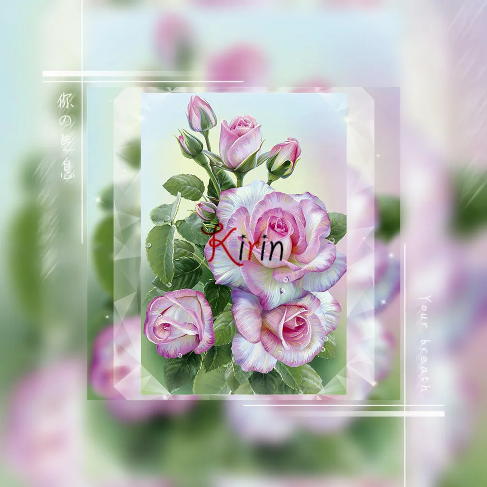 

100% 5D DIY Diamond Mosaic Daimond Wall Sticker peony Cross Suitable for Home Puzzle birthday,wedding,garden,Decor