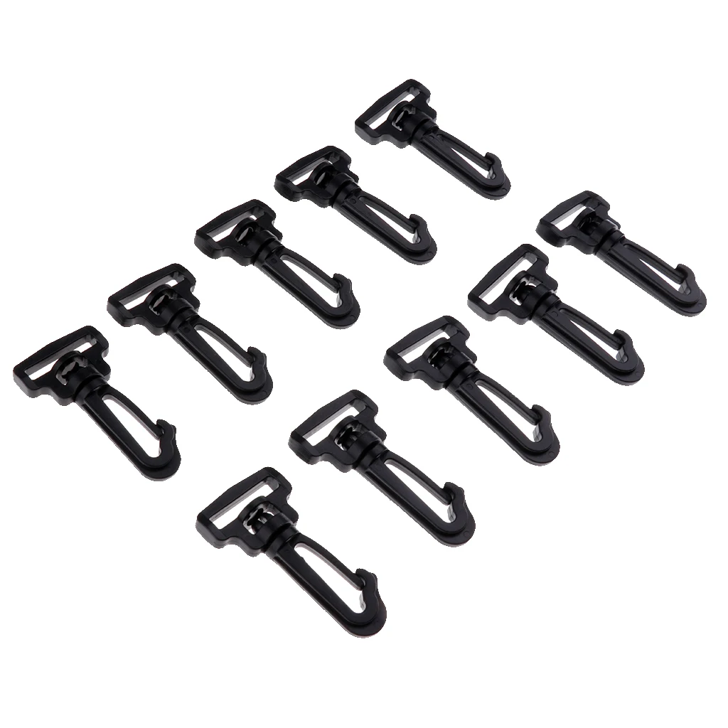 10Pcs 2/2.5/3/3.8mm Plastic Swivel Snap Hooks Buckle Hardware Paracord Outdoor Backpack Straps Webbing Bag Parts Accessories