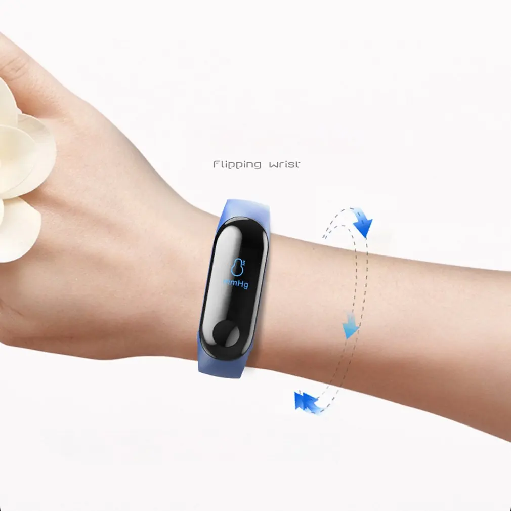 Шагомер браслет для мужчин женщин PK Xiaomi Mi браслет Bluetooth M3 Смарт часы с пульсометром Монитор артериального давления будильник