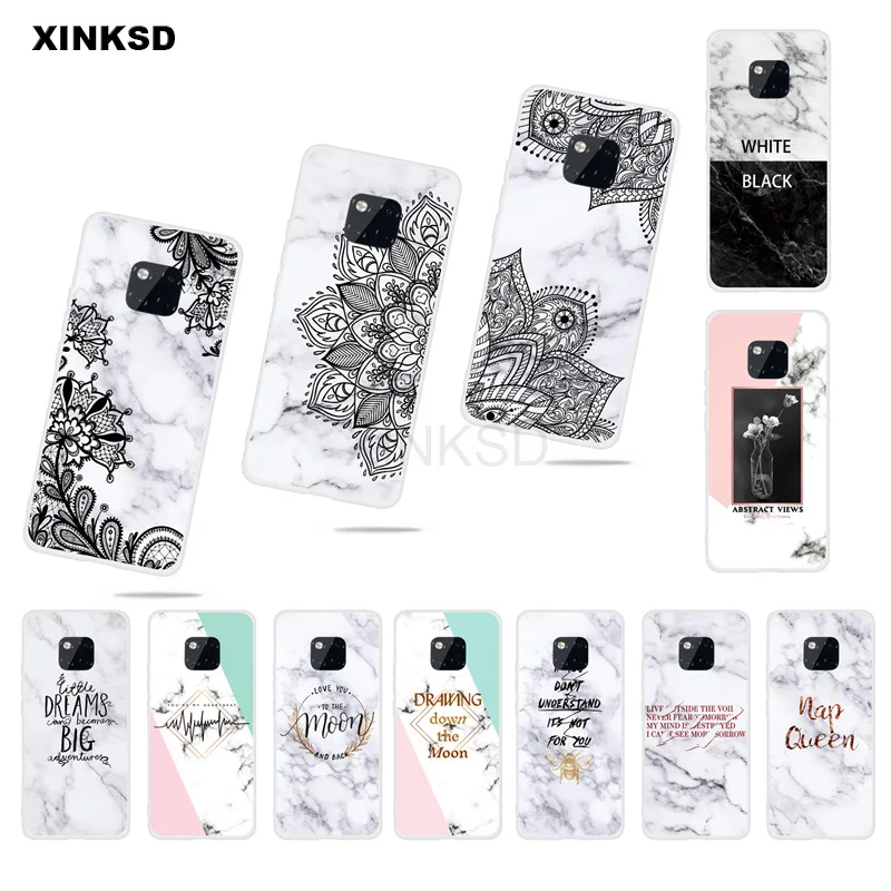 

Marble Phone Case On Honor 8X 10 9 lite 7C 7A Pro Silicone Soft TPU Case For Huawei Mate 20 P20 P30 lite Pro P Smart Nova 3 3i