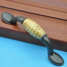 3″ Dresser Pull Drawer Handle Yellow Dark Ceramic Kitchen Cabinet Door Pull Handle black antique brass Furniture handle 76mm