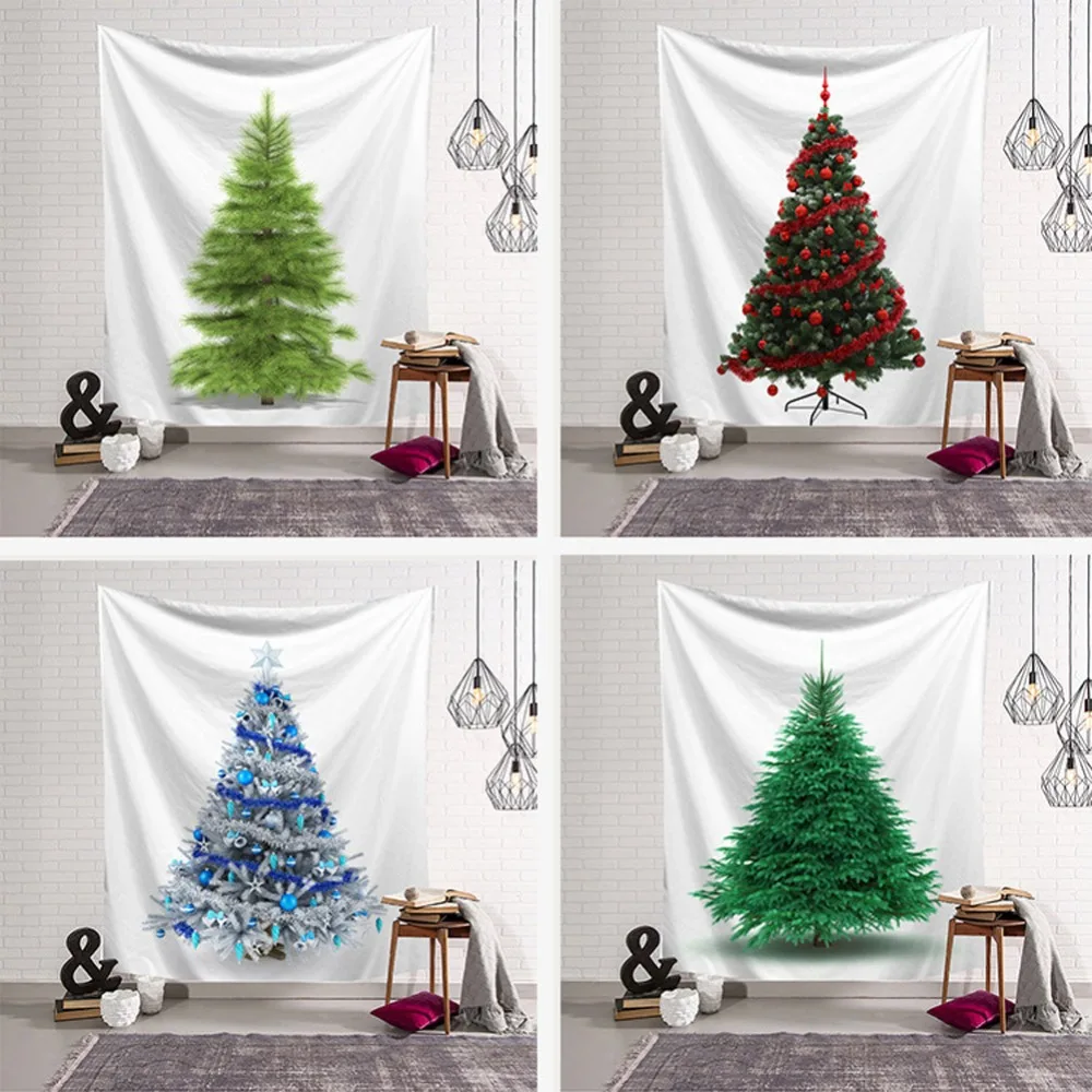 New Christmas Tree Decor Wall Hanging Tapestry New Year Room Hanging Cloth XMAS Joyous Table Cloth Background Blanket Mat Rugs