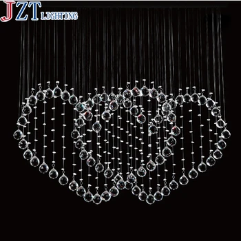 

M GU10 Spot Light Modern Chandelier Luxury K9 Crystal Ball Romantic Heart Shape Luminaire Decoration Luster Pendant Lamp
